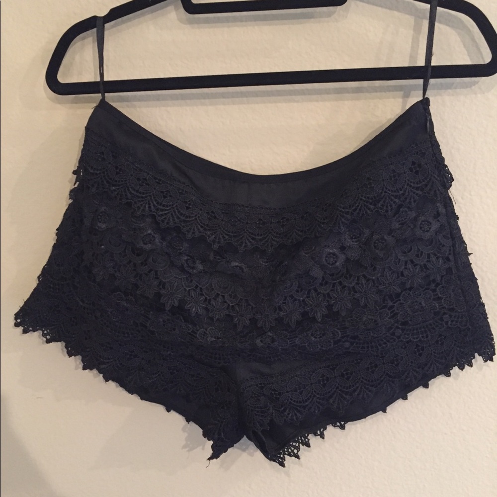 Black Lacey Shorts